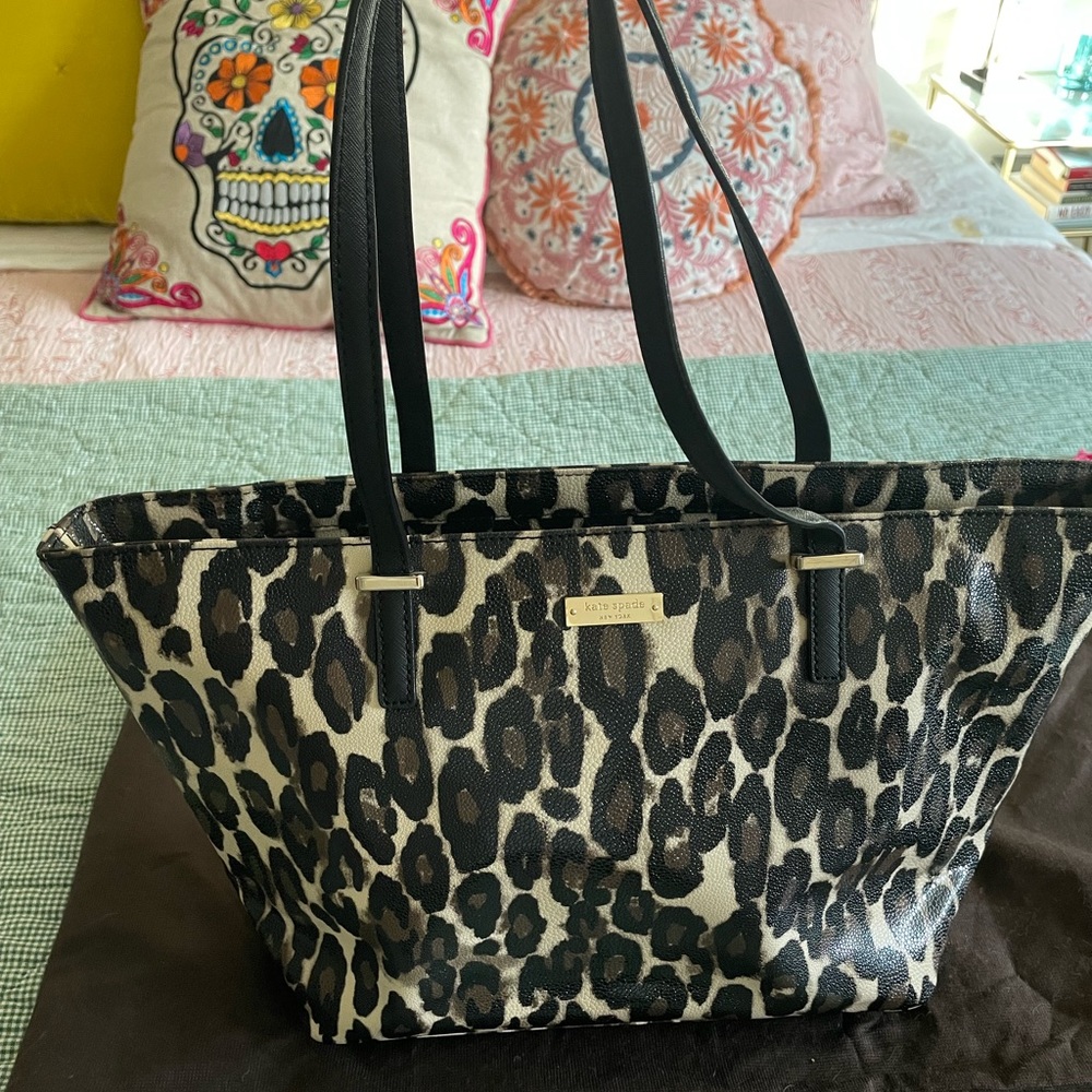Kate Spade Black Leopard Tote